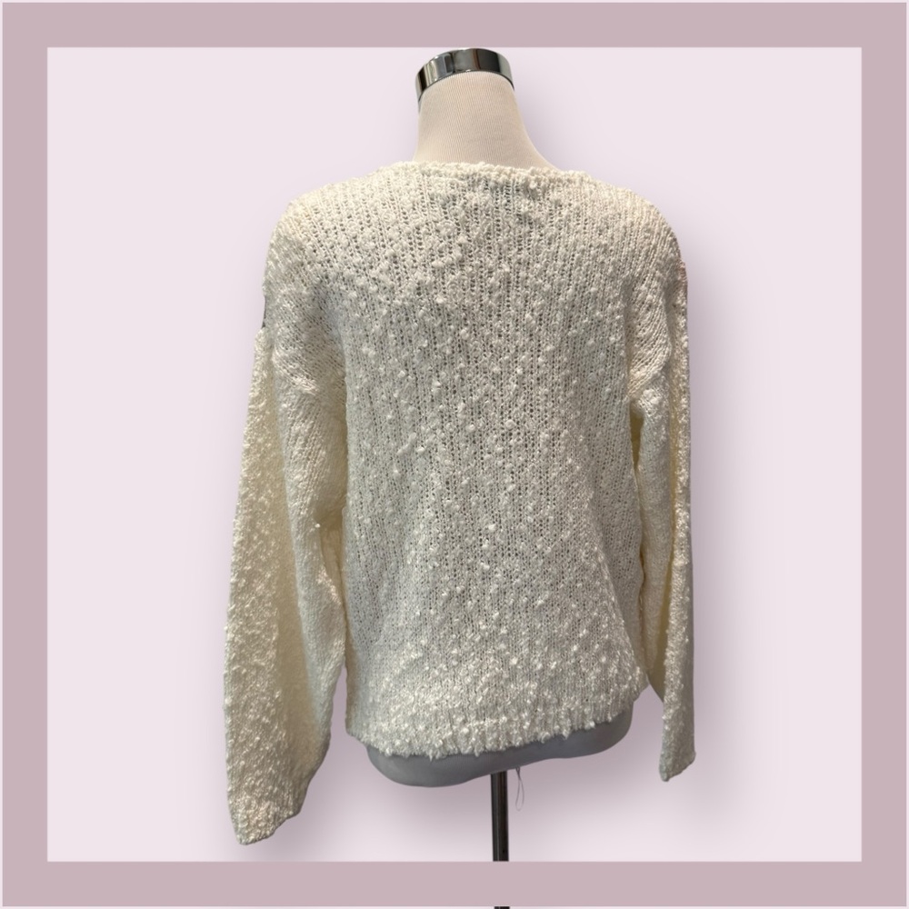 Shenanigans Vintage Boucle Floral Applique Sweater - Picture 5 of 8